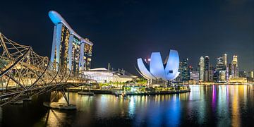 Singapore Skyline van Tim Huijg