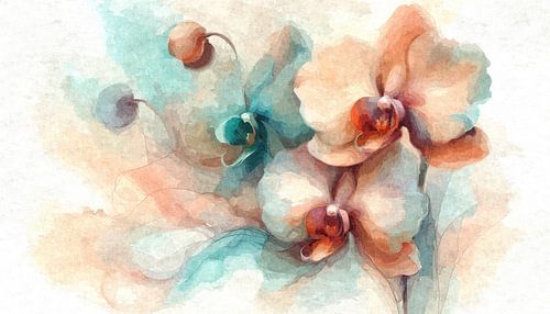 Whispering orchids in watercolour