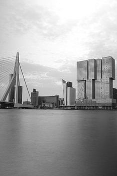 Ligne d'horizon de Rotterdam au coucher du soleil