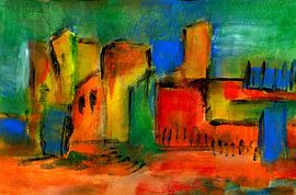 Houses in the light by Claudia Gründler