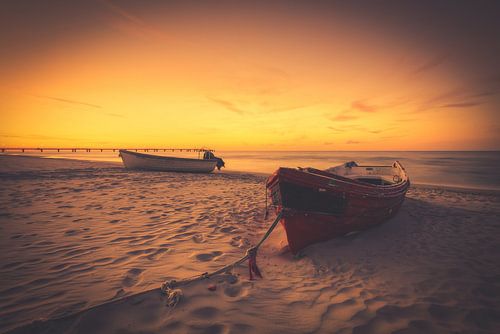 Boten op het strand
