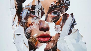 gefragmenteerd portret van een vrouw van Jonas Weinitschke