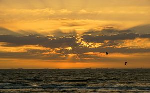 Sunset at sea van Dirk van Egmond