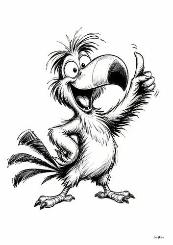 Cartoontje vogel