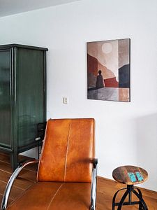 Daydreamer, modern and abstract in earth tones