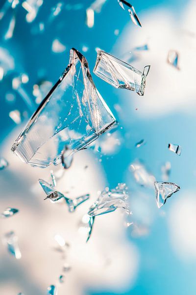 Zersplittertes Glas im Himmel von Poster Art Shop