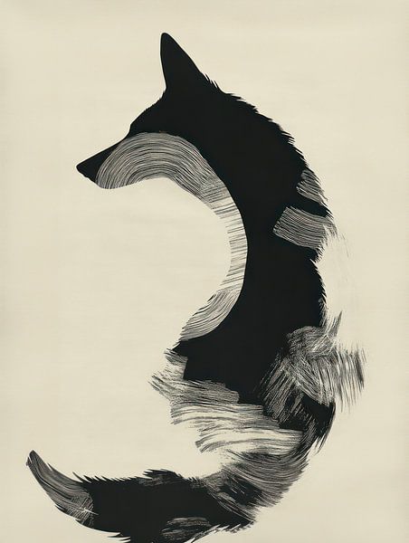 Wolfssilhouette von Franka Poulain