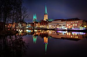 Nacht über Lübeck von Sabine Wagner