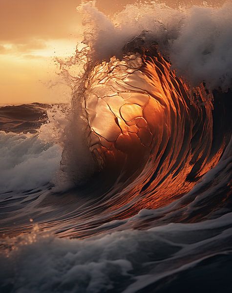 Schönheit des Ozeans von fernlichtsicht