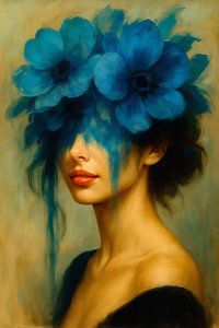 Porträt Azurblaue Blüte
