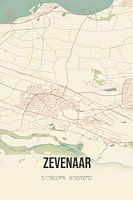 Vintage landkaart van Zevenaar (Gelderland)