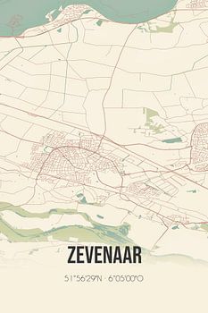 Carte ancienne de Zevenaar (Gueldre)