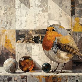 Whisper in Taupe – Vintage Ode to the Robin by Emiel de Lange