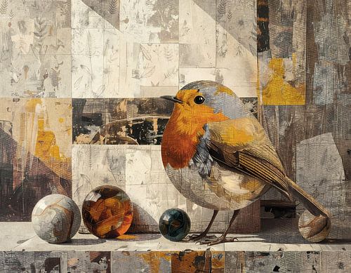 Fluistering in Taupe – Vintage Ode aan de Roodborst