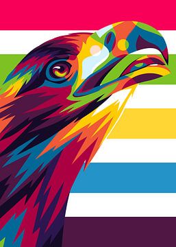 Falcon Eagle in Pop Art Style by Lintang Wicaksono