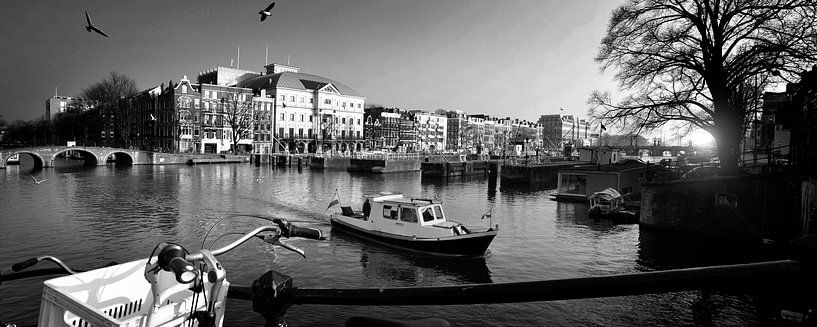 Mouettes d'Amsterdam (noir et blanc) par Rob Blok