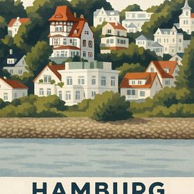 Elbhang dreams - Blankenese in the sunlight by Sabine Wagner