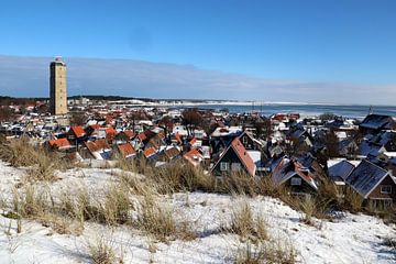 West-Terschelling, in winter from the high dunes by Mooi op Terschelling