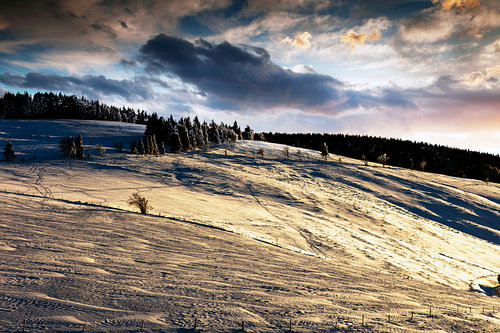 Sunset on the Schauinsland in the Black Forest