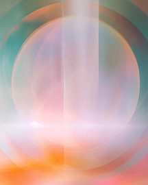 Kosmisches Lichtportal in Pastellfarben von Gentle Echoes