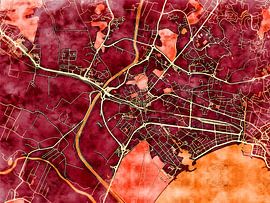 Karte von Fréjus im stil 'Amber Autumn'