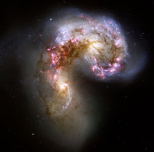 Hubble image of the Antennae galaxies
