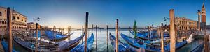 Venedig Piazza San Marco mit Gondeln am Gran Canal.