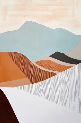 Douces collines et paysage de montagne