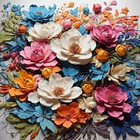 Colour composition photo of dried flowers