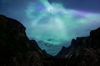 Northern lights over Trollstigen