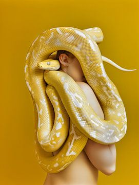 Albino Python Vrouw | Fotografie van Frank Daske | Foto & Design