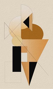 Minimalism in gold,orange and black by H.Remerie Photography and digital art