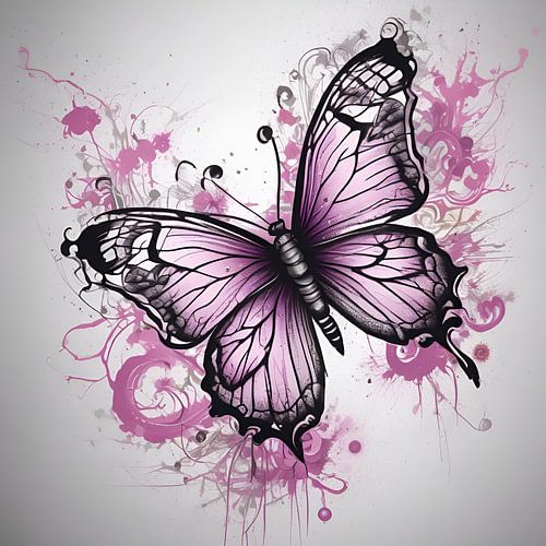 Natural wonders in pink: the luminous butterfly