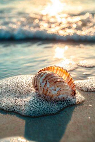 Schelp op het strand