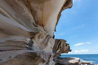 Bondi Beach Felswand an der Küste von Sydney, Australien von Tjeerd Kruse Miniaturansicht
