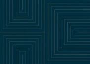 Gouden lijnen op donker blauw (modern abstract)  (gezien bij vtwonen) van Studio Malabar thumbnail