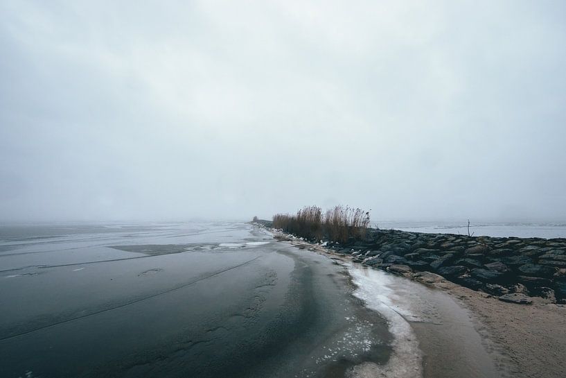 Breakwater in the fog! by Peter Haastrecht, van