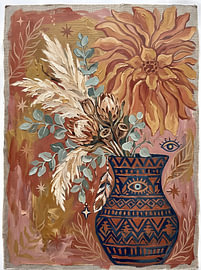 Boho Earthy Floral Vase by HUGO