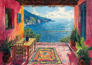 Matisse inspiriert Mediterran Meerblick Meer Fauvismus von Niklas Maximilian