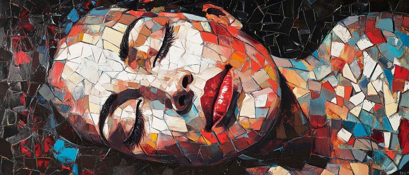 Mosaic of silence: a faceless moment by Poster Art Shop