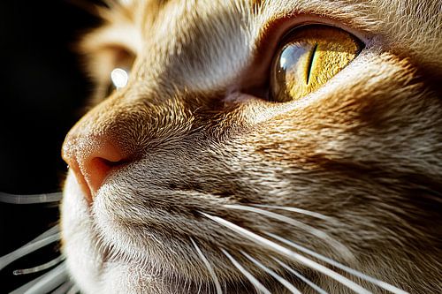 Detailed close-up cat eye
