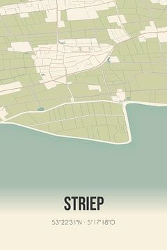 Vintage map of Striep (Fryslan) by Rezona