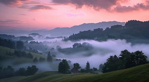 Herbstlicher Morgen im Nebelmeer