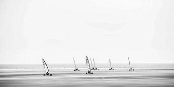 Beach sailer at the sea