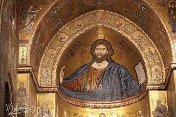 Pantocrator. Duomo di Monreale van Andrzej Goszcz Art