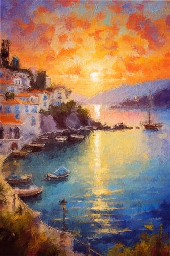 Sunrise on the Greek island of Samos (art)