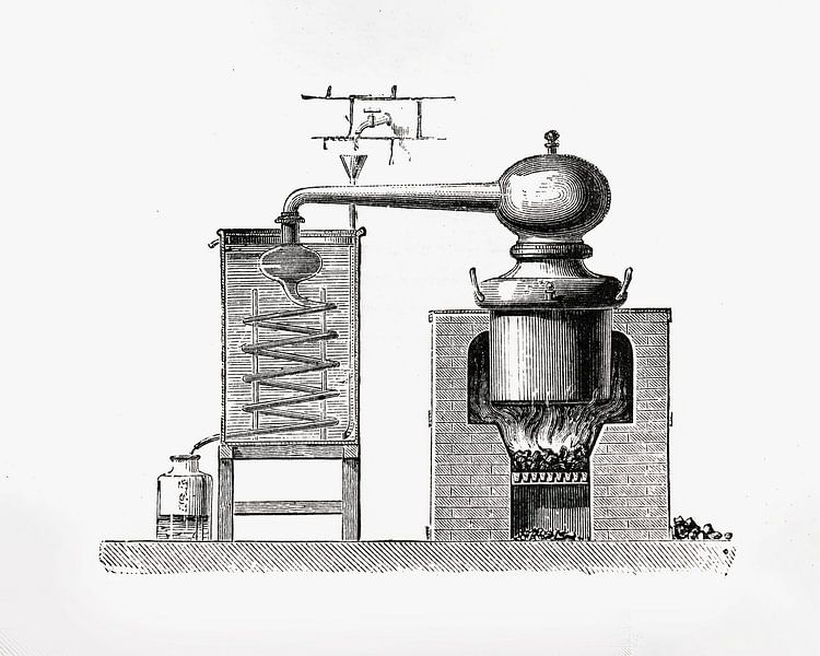 Ets distillatie kolom van Peter Hermus