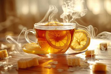 cup of tea with lemon by Egon Zitter