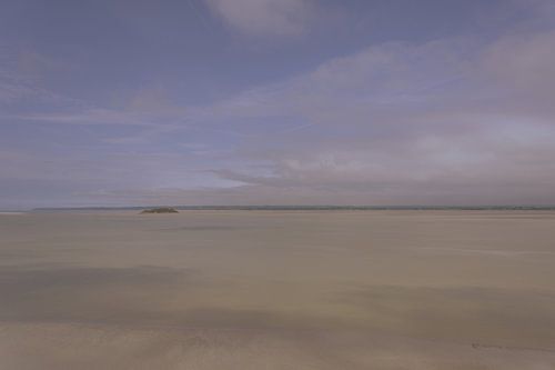 Zicht op de baai vanaf Mont Saint Michel