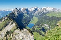 Alpstein massif with the Sämtiser lake in the middle
